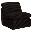  Coaster Furniture Collins 610350AC Modular Armless Chair - Chocolate Brown IMAGE 2