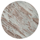  Coaster Furniture Jenna 706168 35-inch Round Marble Top Coffee Table - Brown IMAGE 3
