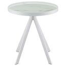  Coaster Furniture Briggs 706258-S2 2-piece Round Coffee and End Table Set - White IMAGE 3