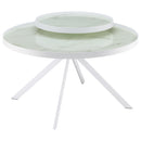  Coaster Furniture Briggs 706258-S2 2-piece Round Coffee and End Table Set - White IMAGE 7