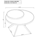  Coaster Furniture Briggs 706268-S2 2-piece Round Coffee and End Table Set - Black IMAGE 10