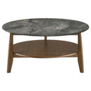  Coaster Furniture Bradley 706458-S2 2-Piece Round SmartTop Coffee Table Set Smokey and Brown - Smokey Grey/Brown IMAGE 7