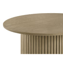 Coaster Furniture Hamlyn 706498 Round Fluted Occasional Coffee Table - Natural Oak IMAGE 5