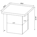  Coaster Furniture Devar 708068-S3 3-piece Square Coffee and End Table Set - Mango IMAGE 11