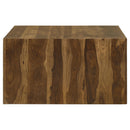  Coaster Furniture Odilia 708418-S3 3-piece Solid Wood Coffee and End Table Set - Auburn IMAGE 3