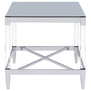  Coaster Furniture Lindley 709728-S2 2-piece Square Coffee and End Table Set - Chrome IMAGE 4