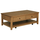  Coaster Furniture Payne 710545 48-inch Mobile Lift Top Coffee Table - Distressed Brown IMAGE 2