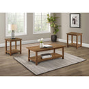 Coaster Furniture Payne 710548-S3A 3-piece Coffee and End Table Set - Distressed Brown IMAGE 2