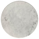  Coaster Furniture Hermas 710737 Round Genuine Marble Top Metal Side Table - White IMAGE 5