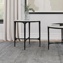  Coaster Furniture Hermas 710737 Round Genuine Marble Top Metal Side Table - White IMAGE 6