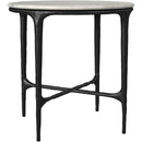  Coaster Furniture Hermas 710738-S3 3-piece Round Marble Coffee and End Table Set - White IMAGE 3