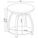  Coaster Furniture Dacre 720317 Round Engineered Wood Top End Table - Greige IMAGE 10