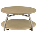  Coaster Furniture Dacre 720318-S2 2-piece Round Coffee and End Table Set - Greige IMAGE 4