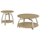  Coaster Furniture Dacre 720318-S2 2-piece Round Coffee and End Table Set - Greige IMAGE 9