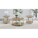  Coaster Furniture Dacre 720318-S3 3-piece Round Coffee and End Table Set - Greige IMAGE 5