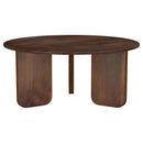  Coaster Furniture Dale 721998-S2 2-piece Solid Wood Coffee and End Table Set - Brown IMAGE 3