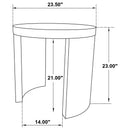  Coaster Furniture Sweeney 722827 24-inch Round Wood Occasional End Table - Black IMAGE 7