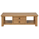  Coaster Furniture Beasley 723328 2-Drawer Wood Coffee Table - Golden Oak IMAGE 10