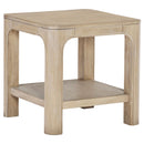  Coaster Furniture Solano 723487 Square Wood End Table with Shelf - Weathered Mango IMAGE 1