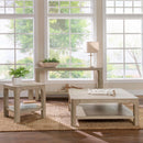  Coaster Furniture Solano 723487 Square Wood End Table with Shelf - Weathered Mango IMAGE 8