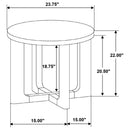  Coaster Furniture Kessler 735987 Round Sculptural Wood End Table - Light Oak IMAGE 6