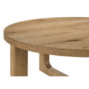  Coaster Furniture Kessler 735988-S3 3-piece Round Sculptural Wood Coffee Table Set - Light Oak IMAGE 9