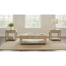  Coaster Furniture Marcelo 736058-S3 3-piece Coffee Table Set with Storage - Light Elm IMAGE 2