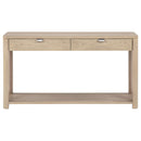  Coaster Furniture Marcelo 736059 Sofa Console Table with 2 Drawers and Shelf - Light Elm IMAGE 10