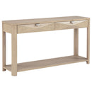  Coaster Furniture Marcelo 736059 Sofa Console Table with 2 Drawers and Shelf - Light Elm IMAGE 1