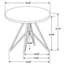  Coaster Furniture Hadi 736178-S3 3-piece Round SmartTop Coffee and End Table Set - Cement IMAGE 9