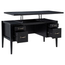  Coaster Furniture Graham 800866 54-inch 4-drawer Double Pedestal Lift Top Computer Desk - Black IMAGE 12