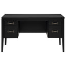  Coaster Furniture Graham 800866 54-inch 4-drawer Double Pedestal Lift Top Computer Desk - Black IMAGE 6