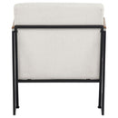  Coaster Furniture Monsen 900648 Fabric Upholstered Metal Frame Accent Chair - Ivory IMAGE 3