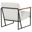  Coaster Furniture Monsen 900648 Fabric Upholstered Metal Frame Accent Chair - Ivory IMAGE 4